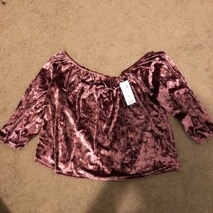 NWT Velvet Off The Shoulder Top